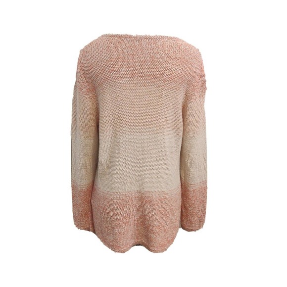 Chico's Women's Pullover Sweater Tunic Sparkly Pink Ombre Size 2/L. - Picture 2 of 6